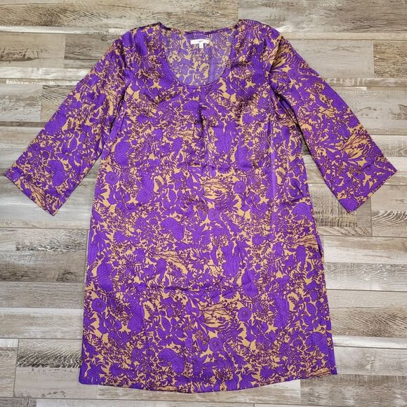 Eliot Purple Floral Dress Size Medium - Picture 1 of 6